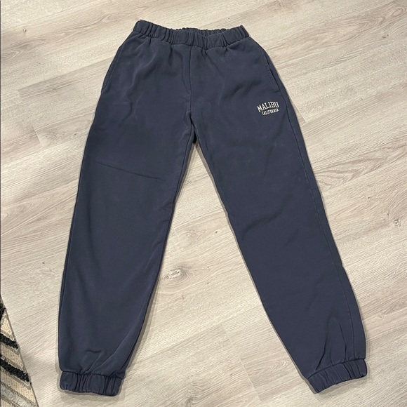 Brandy Melville- Navy Blue Jogger Pants one size fits all - Picture 1 of 4